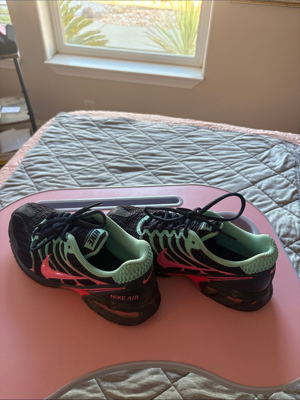 Nike Women’s Athletic Shoes - navy blue with Pink & Mint